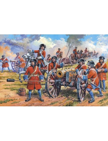 Zvezda 8058. Kit de maqueta de plástico de Artilleria Rusa de Peter The Great. Escala 1/72