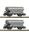 Fleischmann 831313. Set de 2 Vagones silo de cereales SBB, época VI. Escala N