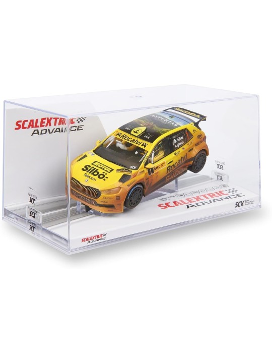 SCX E10565. Coche SCX Advance Skoda Fabia WRC2 Cohete Suárez Mud Effect. Escala 1/32