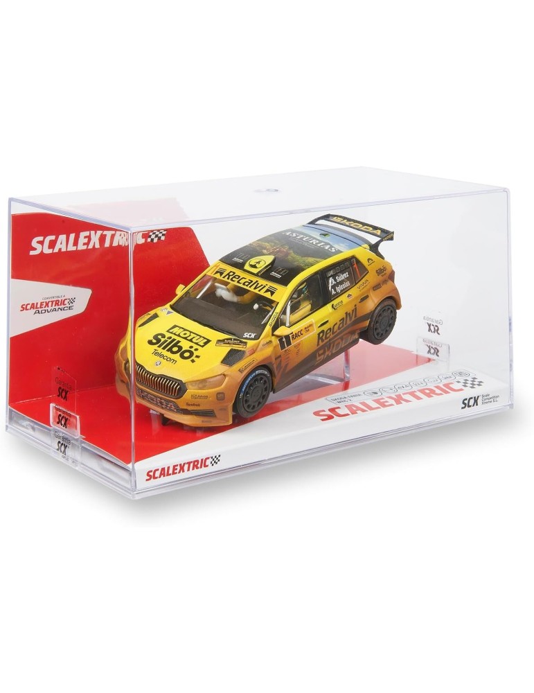SCX U10565. Coche SCX Original Skoda Fabia WRC2 - Cohete Suárez Mud Effect. Escala 1/32