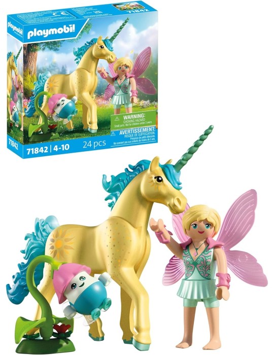 Playmobil Magic Unicorns 71842. Unicornio Flor de Sol con Hada. A partir de 4 años