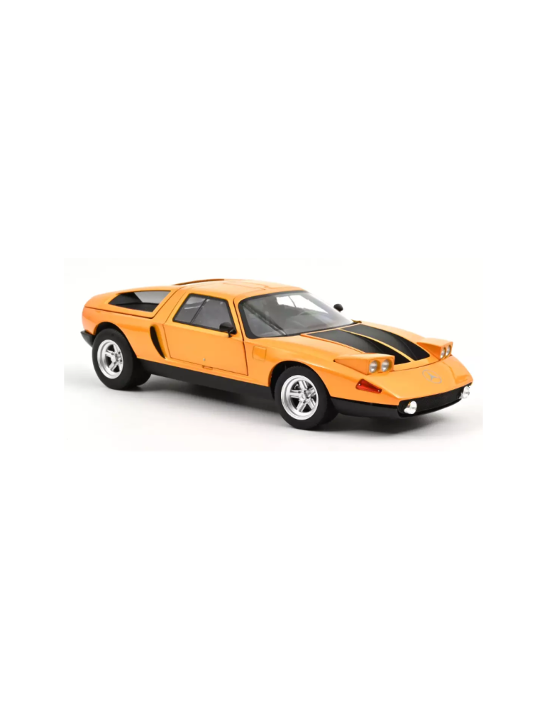 Norev 183050. Coche Mercedes-Benz C 111/II 1970 de color naranja. Escala 1/18