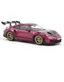 Norev 187370. Coche Porsche 911 GT3 RS con Pack Weissach de color Rojo Rubí . Escala 1/18