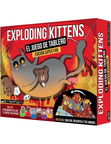 Exploding Kittens EKIBG01ES. Juego de cartas Exploding Kittens: el juego de tablero. 2-6  jug +7 años