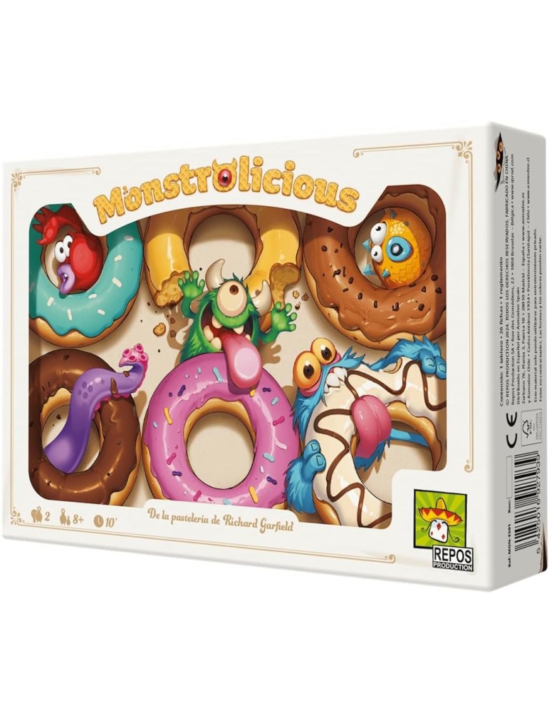 Repos Production MONES01. Juego de tablero Monstrolicious. 2 jug +8 años