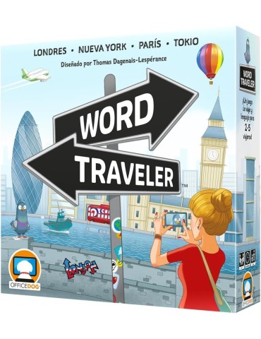 Office Dog ODOR01ES. Juego de tablero Word Traveler. 2-5 jug +10 años