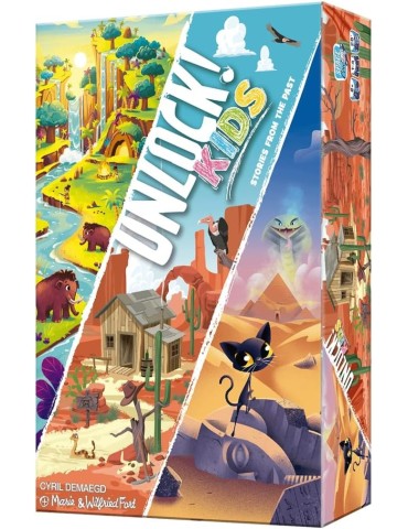 Space Cow SCOUNLK02ES. Juego de tablero Unlock! Kids Stories from the past. 1-4 jug +6 años