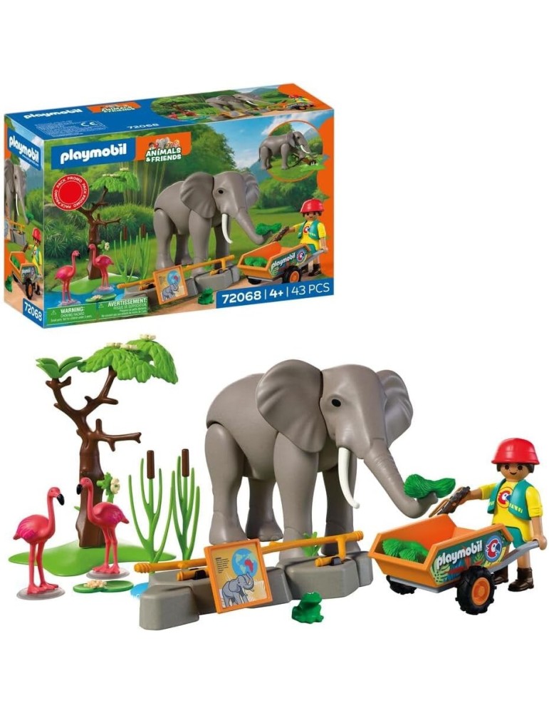 Playmobil Promo Pack 72068. Elefante con cuidador. A partir de 4 años