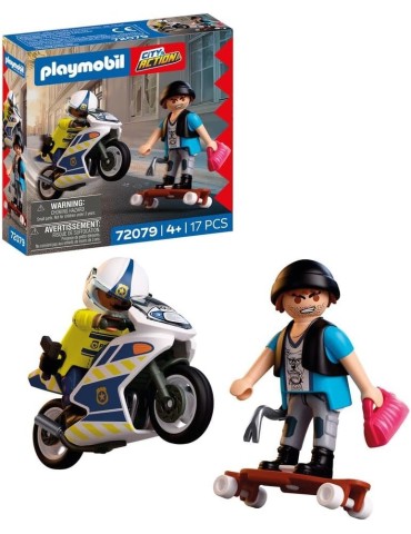 Playmobil City Action 72079. Persecución en moto. A partir de 4 años