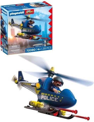 Playmobil City Action 72080. Helicóptero de policía con radar. A partir de 4 años