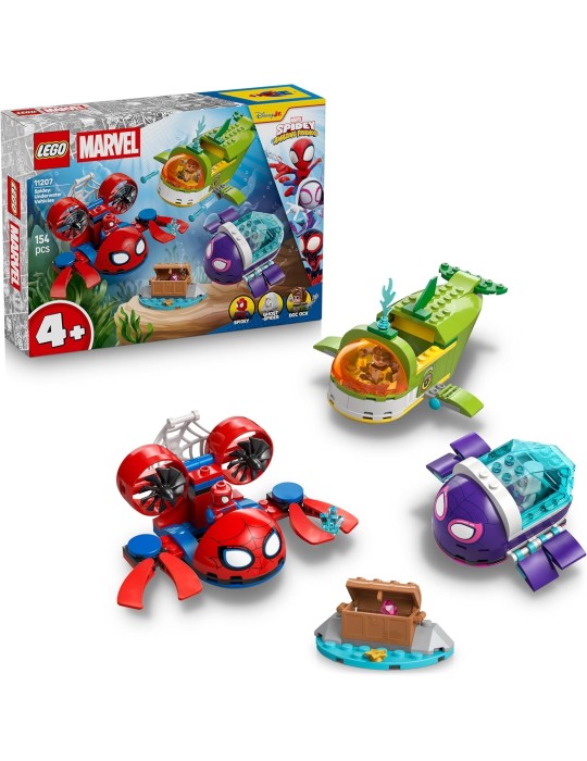 Lego Marvel 11207. Spidey: Vehículos Submarinos. Más de 4 años. 154 piezas