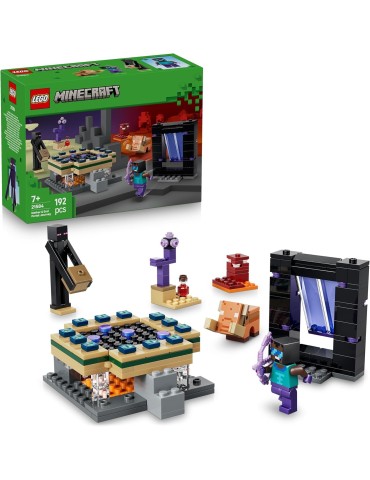 Lego Minecraft 21584. El Viaje por el Nether y el Portal al End. Más de 7 años. 192 piezas
