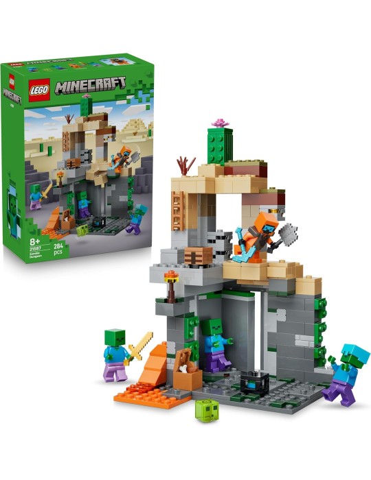 Lego Minecraft 21587. La Mazmorra de Zombis. Más de 8 años. 284 piezas