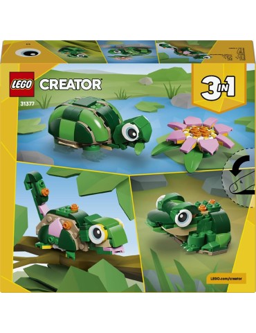 Lego Creator 3 en 1 31377. Tortuga con Flor de Nenúfar. Más de 7 años. 124 piezas 2