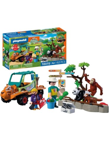 Playmobil Animals & Friends 72072. Zoo: Cuidador de zoo con vehículo. A partir de 4 años