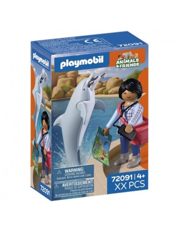 Playmobil Animals & Friends 72091. Zoo: Delfín y visitante. A partir de 4 años