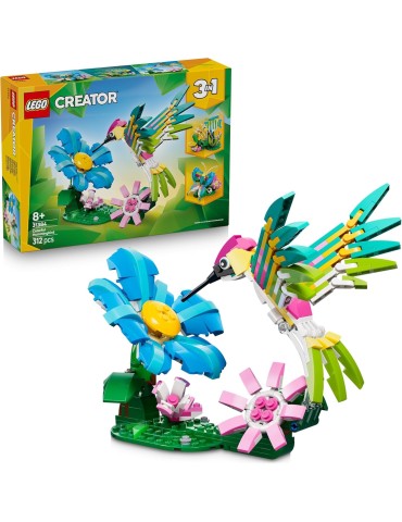 Lego Creator 3 en 1 31384. Fauna Salvaje: Colibrí de Colores. Más de 8 años. 312 piezas