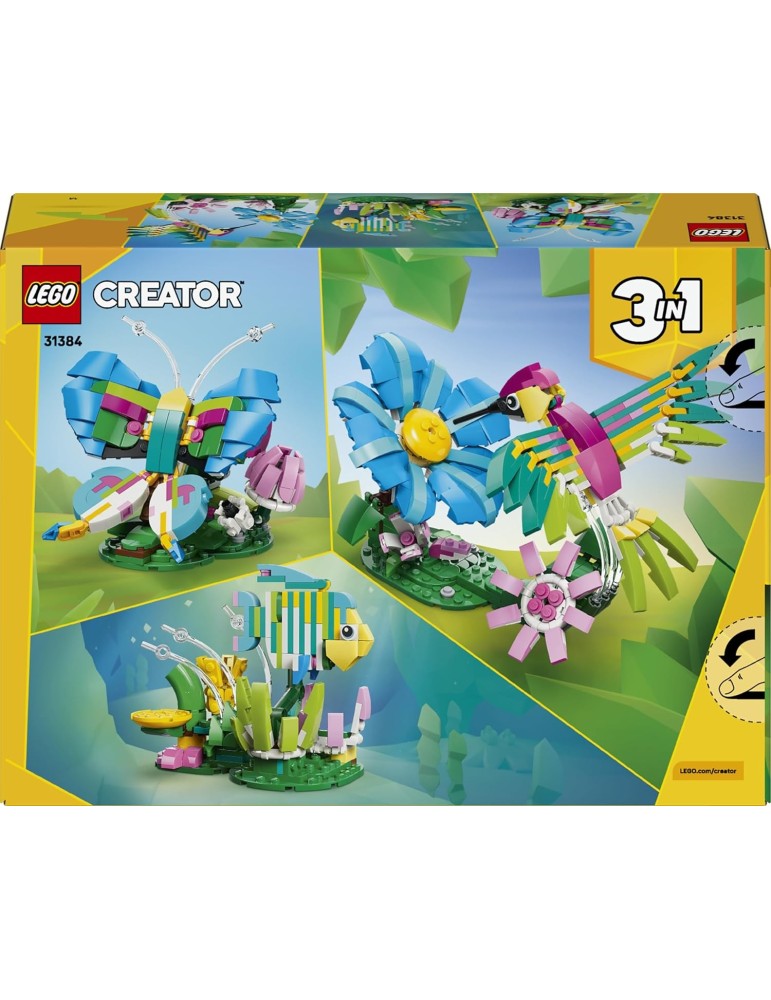 Lego Creator 3 en 1 31384. Fauna Salvaje: Colibrí de Colores. Más de 8 años. 312 piezas