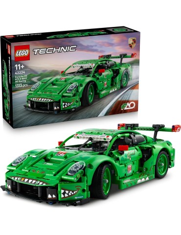 Lego Technic 42224. Coche Porsche 911 GT3 R REXY AO Racing. Más de 11 años. 1313 piezas.