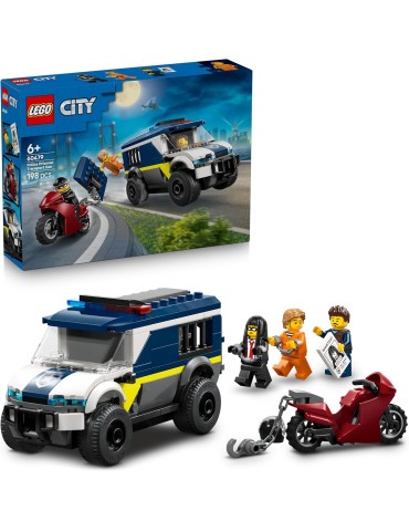 Lego City 60479. Furgoneta de Transporte Penitenciario de Policía. Más de 6 años. 198 piezas.