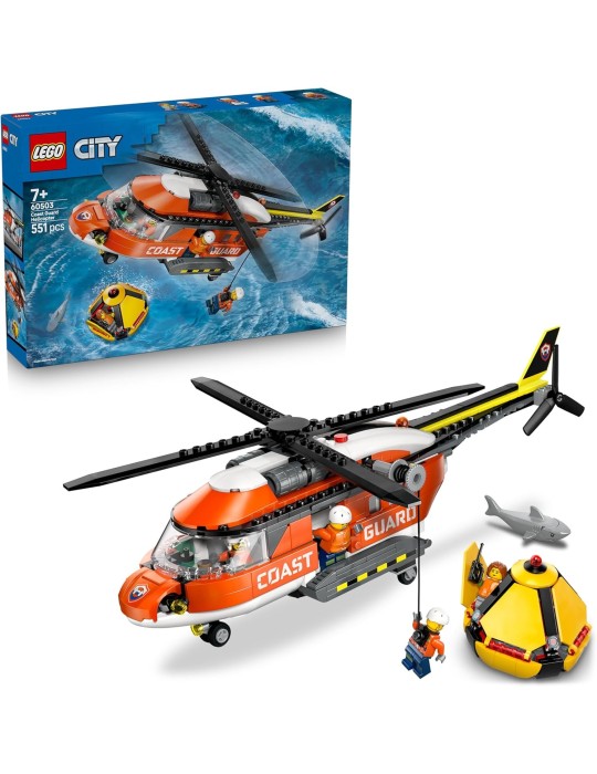 Lego City 60503. Helicóptero de Guardacostas. Más de 7 años. 551 piezas.