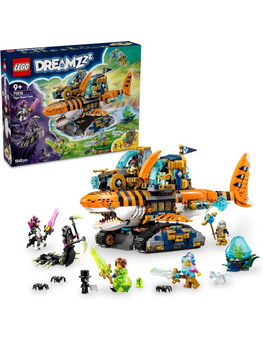 Lego DREAMZzz 71515. Tanque Tiburón Tigre. Más de 9 años. 1548 piezas.
