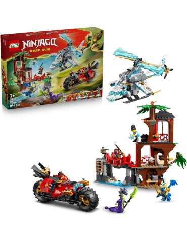Lego Ninjago 71857. Batalla de Vehículos Ninja Junto a la Casa del Árbol. Más de 7 años. 642 piezas.