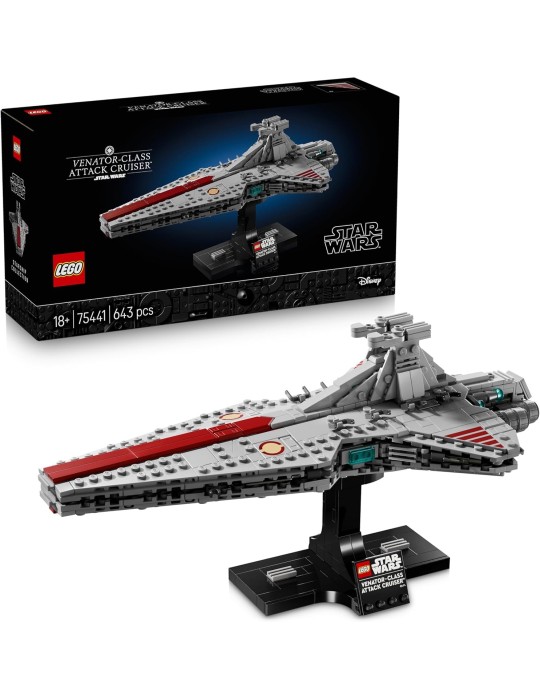 Lego Star Wars 75441. Crucero de Ataque Clase Venator. Más de 18 años. 643 piezas.