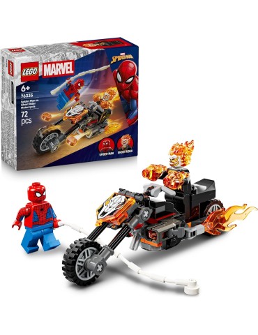 Lego Marvel 76335. Spider-Man vs. Moto del Motorista Fantasma. Más de 6 años. 72 piezas.