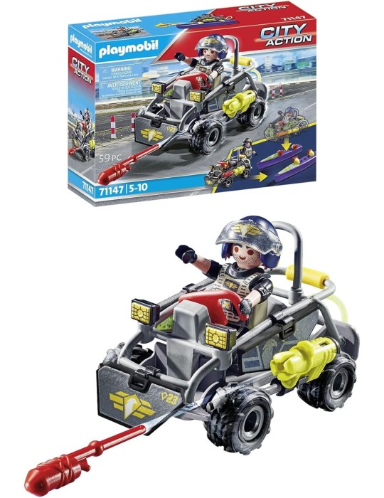 Playmobil City Action 71147. Fuerzas Especiales - Quad Multiterreno. A partir de 5 años