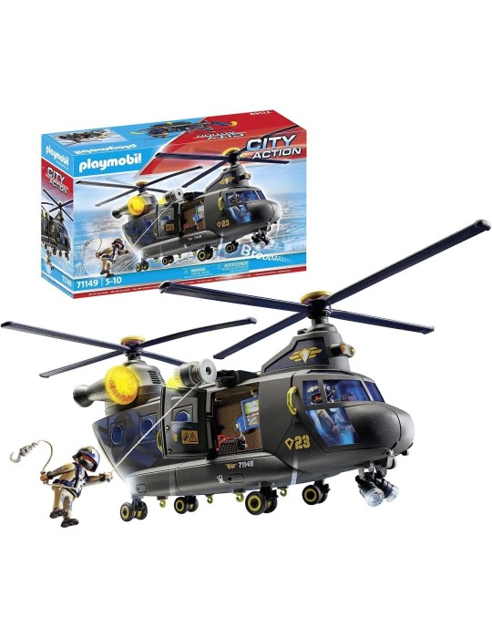 Playmobil City Action 71149. Fuerzas Especiales - Helicóptero Banana. A partir de 5 años