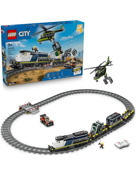 Lego City 60508. Asalto al Tren de Policía. Más de 7 años. 1313 piezas.