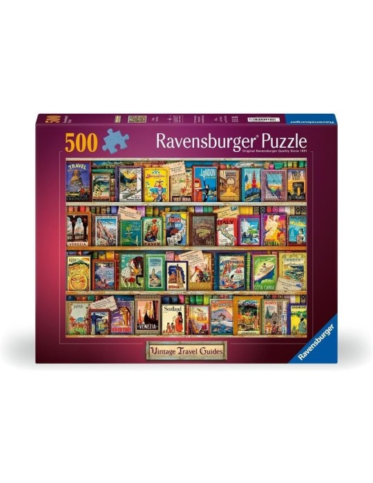 Ravensburger 005087. Puzzle de 500 piezas de Viajes Vintage. 49x36cm