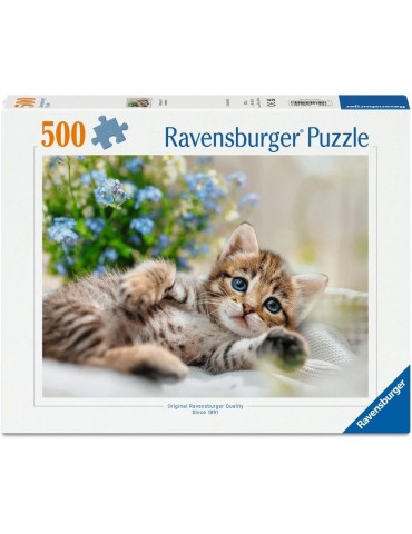 Ravensburger 019046. Puzzle de 500 piezas de Dulce Gatito. 49x36 Cm
