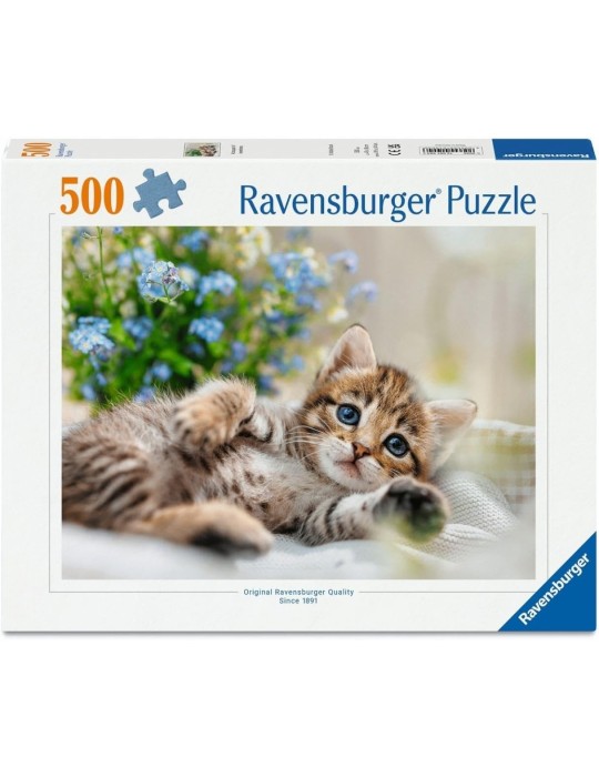 Ravensburger 019046. Puzzle de 500 piezas de Dulce Gatito. 49x36 Cm