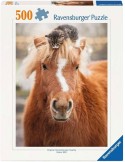 Ravensburger 019015. Puzzle de 500 piezas de Gatito y Caballo. 49x36 Cm