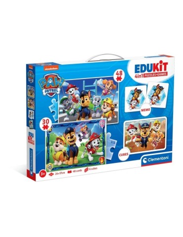 Clementoni 18291. Puzzle de Edukit 4 en 1 Paw Patrol de 48 y 30 piezas. 24x17cm