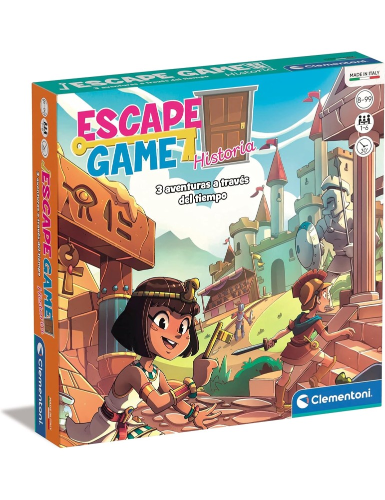 Clementoni 55497. Juego de Mesa; Escape Game de Historia. A partir de 8 años.