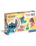 Clementoni 20595. 4 Puzzles de Disney Stitch My First Puzzles de 3, 6, 9 y 12 Piezas.