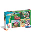Clementoni 21755. Puzzle Disney Jr. Mickey Mouse Clubhouse Super Color 4 en 1 de 12, 16, 20 y 24 Piezas . 19x14 cm