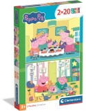 Clementoni 24831. 2 puzzles de 20 piezas de Peppa Pig. 27x19cm