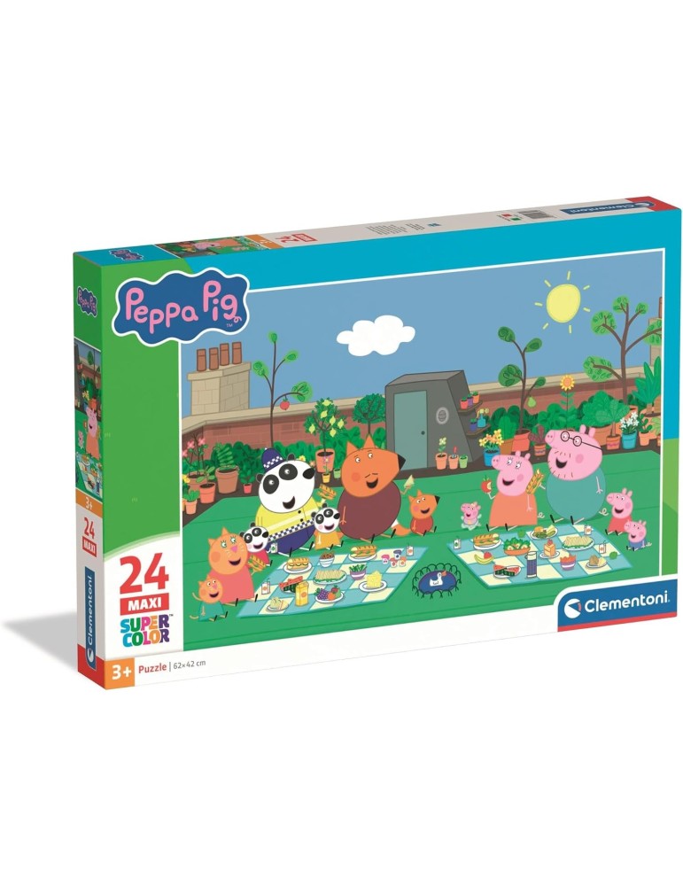 Clementoni 24834. Puzzle de 24 maxi piezas de Peppa Pig. 62x42cm