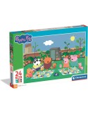 Clementoni 24834. Puzzle de 24 maxi piezas de Peppa Pig. 62x42cm