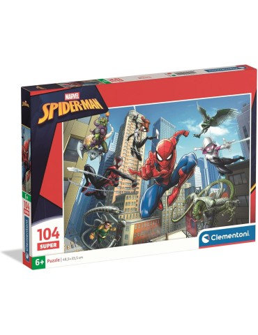 Clementoni 25014. Puzzle de 104 piezas de Spider-Man de Marvel. 48,5x33,5cm