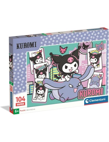 Clementoni 25029. Puzzle de 104 piezas de Kuromi Super Color. 48,5 x 33,5 cm