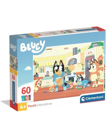 Clementoni 26311. Puzzle de 60 piezas Bluey Super Color . 33,5 x 23,5 cm