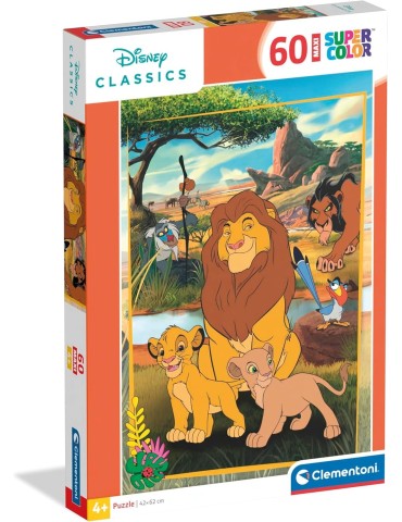 Clementoni 26314. Puzzle de 60 piezas Disney Classics Super Color Maxi . 62 x 42 cm