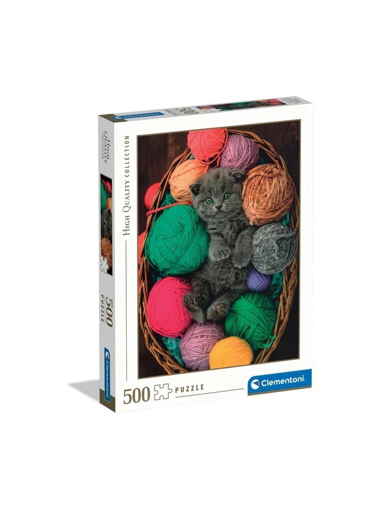 Clementoni 35612. Puzzle de 500 piezas Fluffy Kitten. 49 x 36 cm