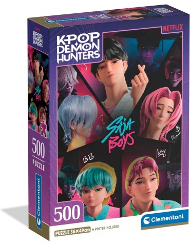 Clementoni 35625. Puzzle de 500 piezas Netflix K-Pop: Demon Hunters. 49 x 36 cm