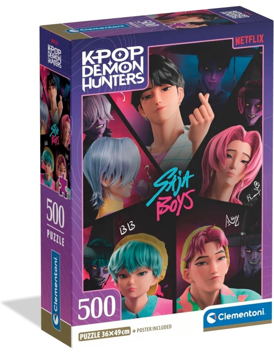 Clementoni 35625. Puzzle de 500 piezas Netflix K-Pop: Demon Hunters. 49 x 36 cm